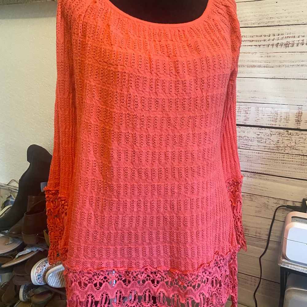 Umgee + top with crochet accent